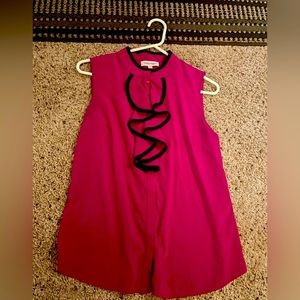 Pink and black Calvin Klein blouse, size small